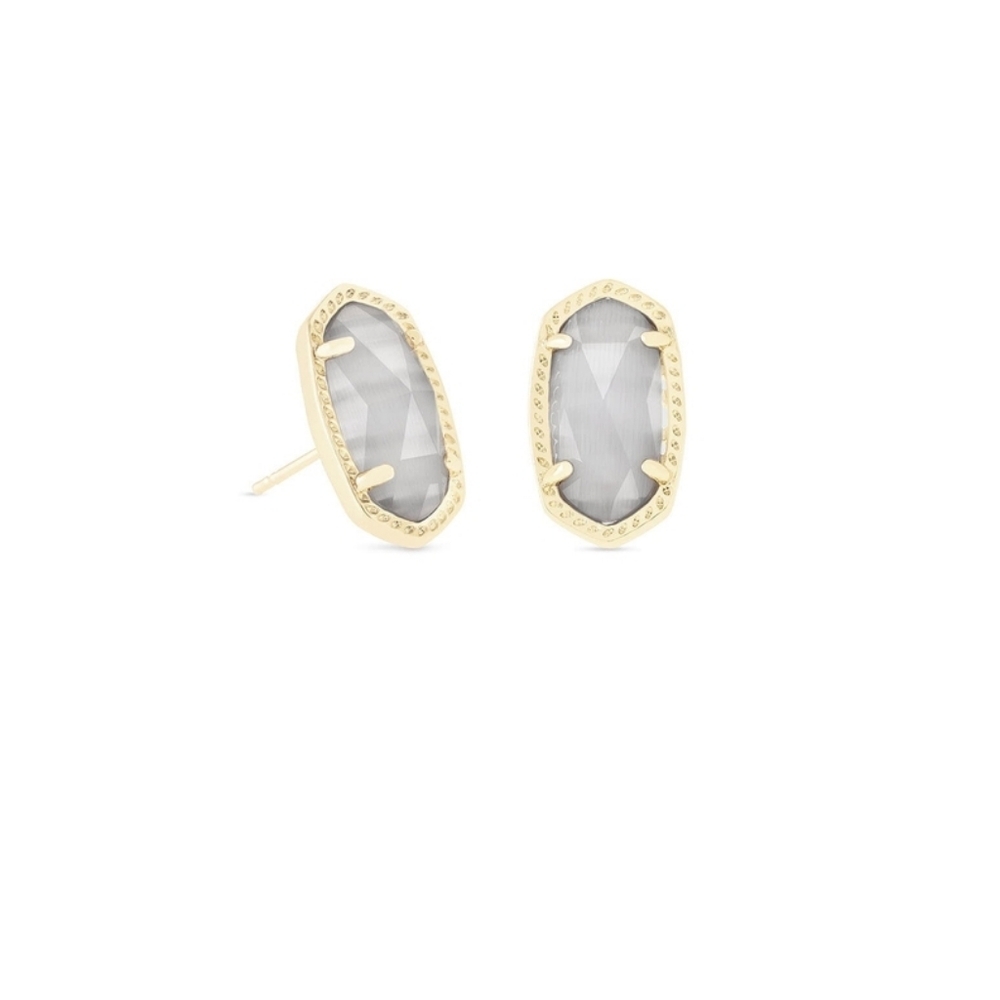 Kendra Scott Ellie Earrings in Gold & Slate Cat's Eye